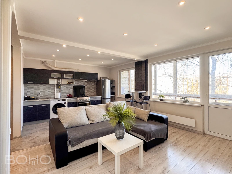 Plašs dzīvoklis-studija ar mūsdienīgu plānojumu Daugavgrīva