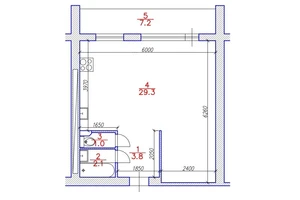 Просторная квартира-студия с современной планировкой в Даугавгриве