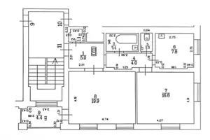 Augstie griesti un plašums divistabu dzīvoklī